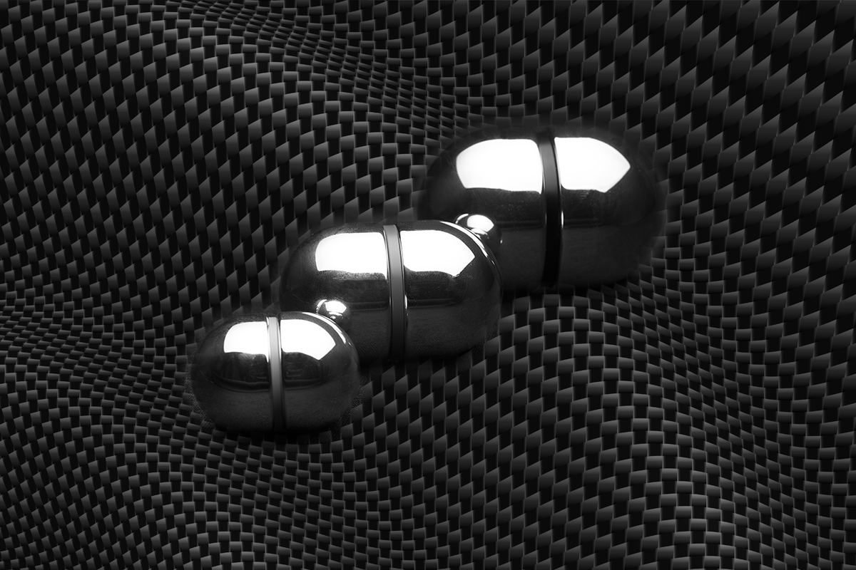 E-Stim Systems ElectroEggs on a carbon background